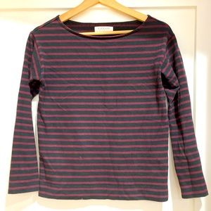 Everlane boat necked striped top